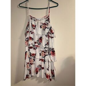 Plus size cold shoulder floral top size xl